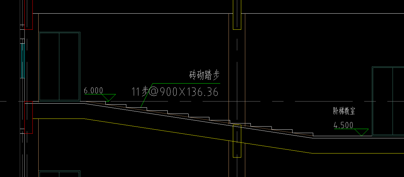 直形梯段