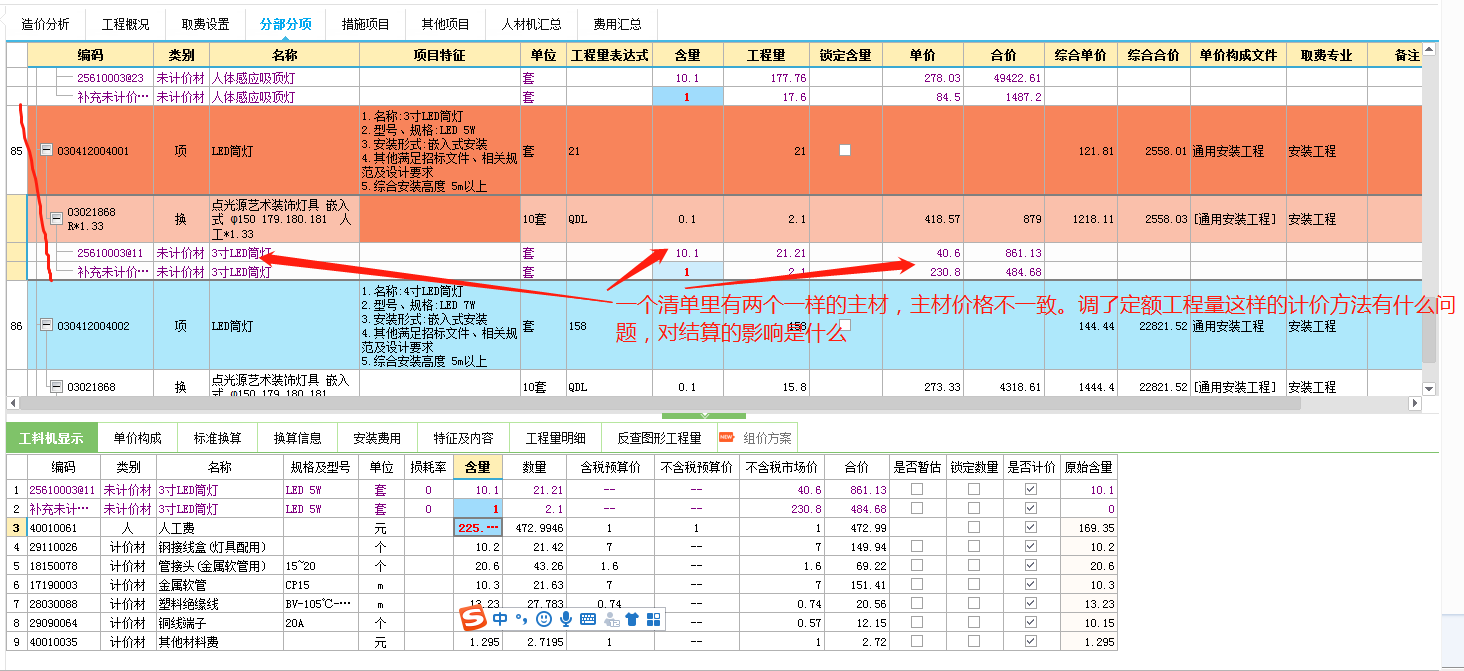 综合单价的组成