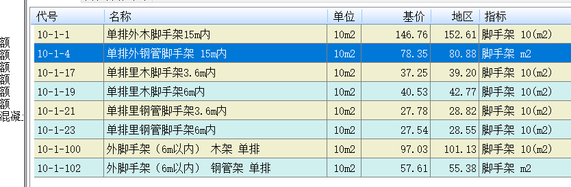 单排外脚手架