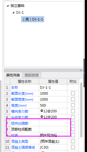 独立基础顶部钢筋