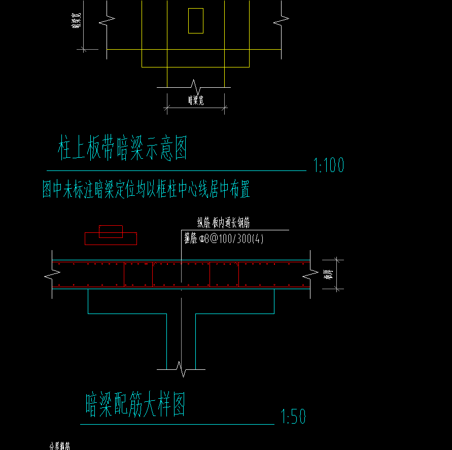 柱上板带暗梁怎么画