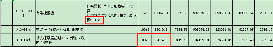 板面积