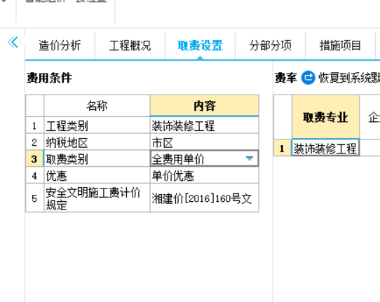 措施项