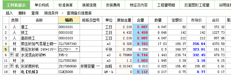 材料费