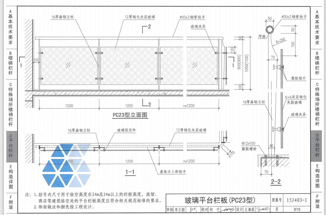 12j003玻璃栏板图集图片