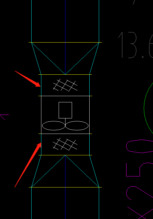 如图所示通风工程中软接头在图形中怎么画