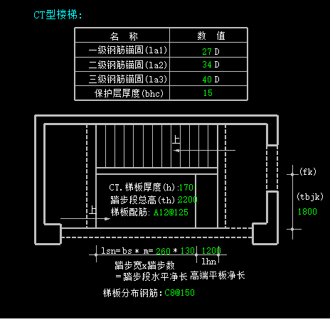 梯板配筋