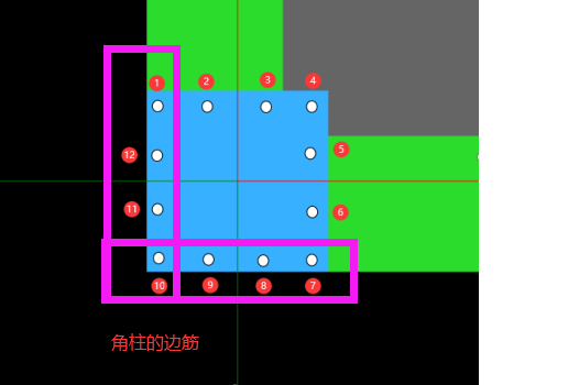 图中那个是边角柱那个是中柱