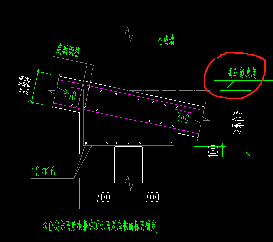 承台顶标高