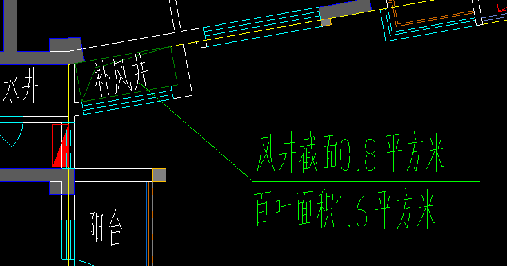 通风工程中图纸上排风井的百叶面积是什么意思需要算量吗