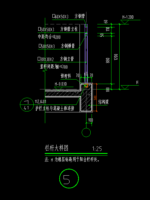 阳台上的梁