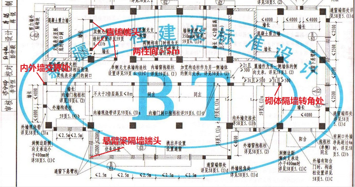 构造柱怎么布置图片