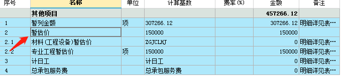 项目特征