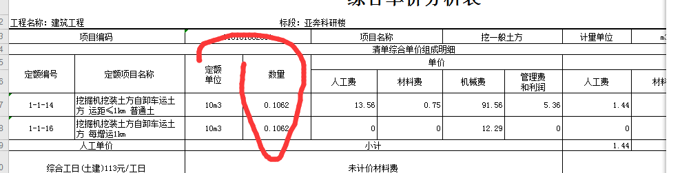 程量表达式