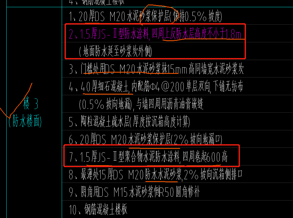 楼地面涂膜防水