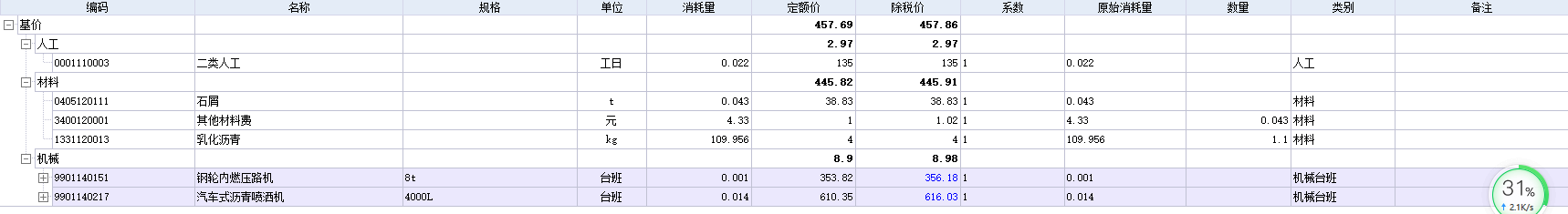 定额