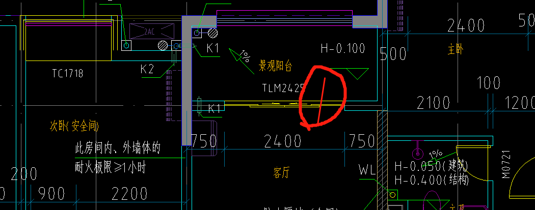 在主体结构内的阳台