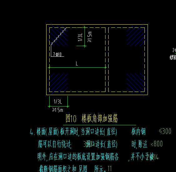 楼板角部加强筋