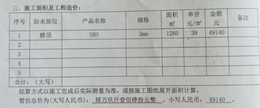 固定综合单价
