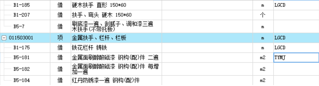 程量表达式