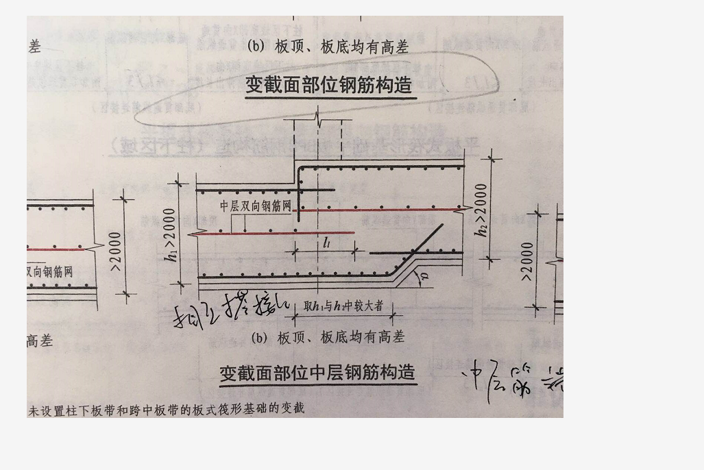 不在同一水平面的中间层钢筋如何相互搭接