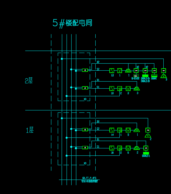 接线端子箱分线问题,从引上线处分开到一楼,二楼?