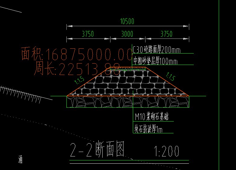 求问浆砌石的基础体积怎么计算,如图