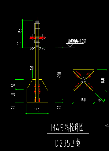 m52和m45的锚栓怎样计算