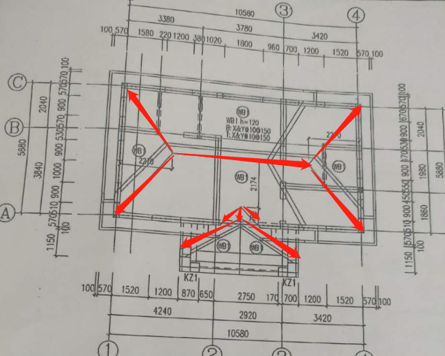 同坡屋面画法技巧图片