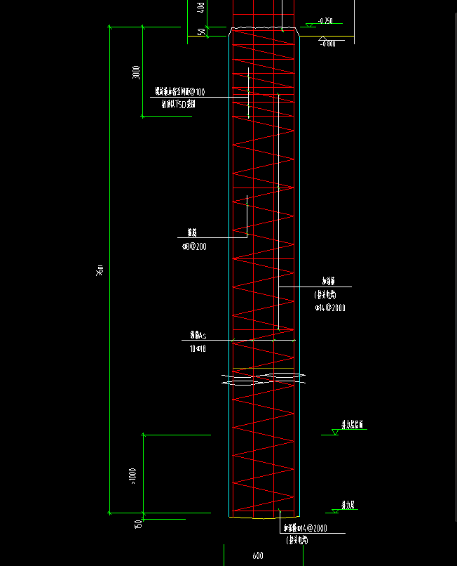 老师图纸要求有效桩长大于6m入岩深度大于1m这个桩有效桩长938入岩深