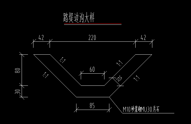 排水沟断面尺寸是什么