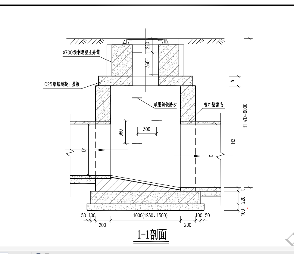 请问这里井圈的高度是220mm吗?