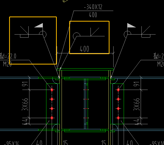 如圖鋼結構節點詳圖中這兩個符號什麼意思