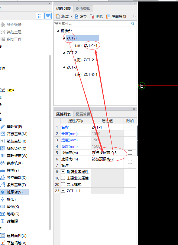 相对底标高