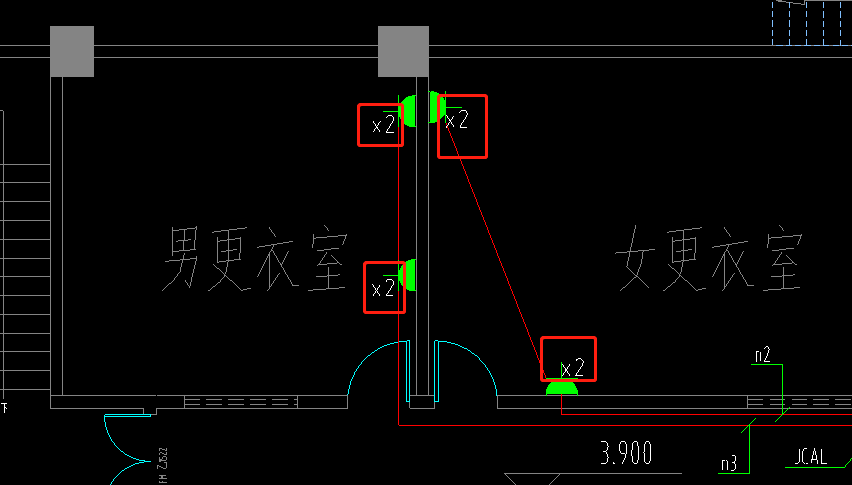 请问在电气图中插座图例旁边有个x2的标注是个数x2的意思吗