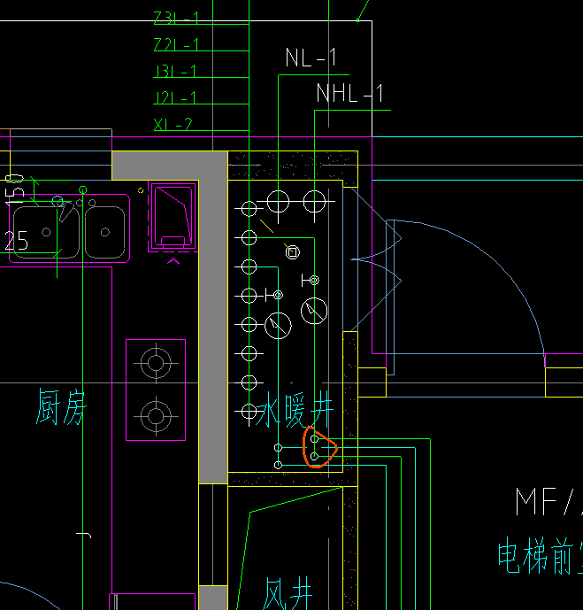 请教各位大佬,我标注的这一段给水立管应该是多高啊?