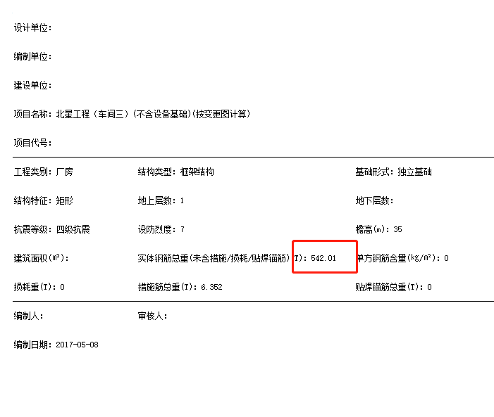 钢筋量