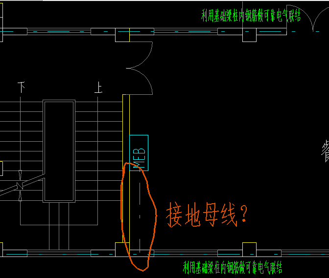 如图与meb连接的是什么是叫接地母线还是什么