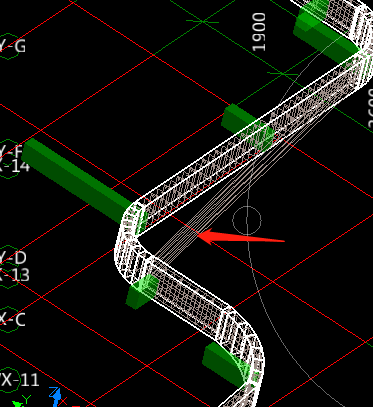 圆弧梁钢筋三维为啥这样, 支座也对 ,删除重新画还是一样