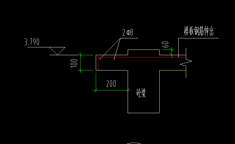 钢筋伸出