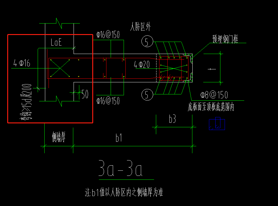 人防門框牆鋼筋出現空插