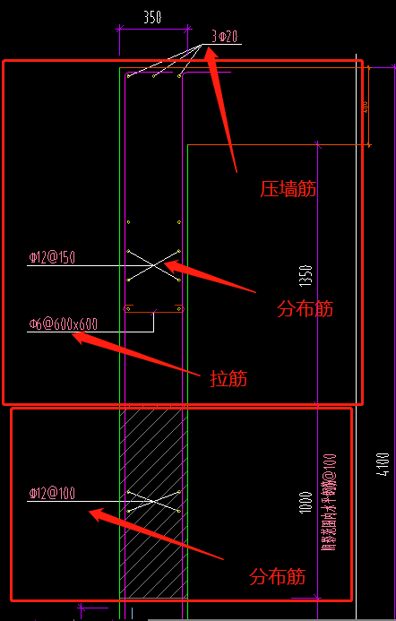 剪力墙水平分布钢筋有三种钢筋如何布置