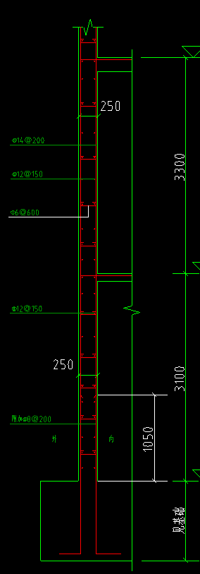 剪力墙底部附加钢筋