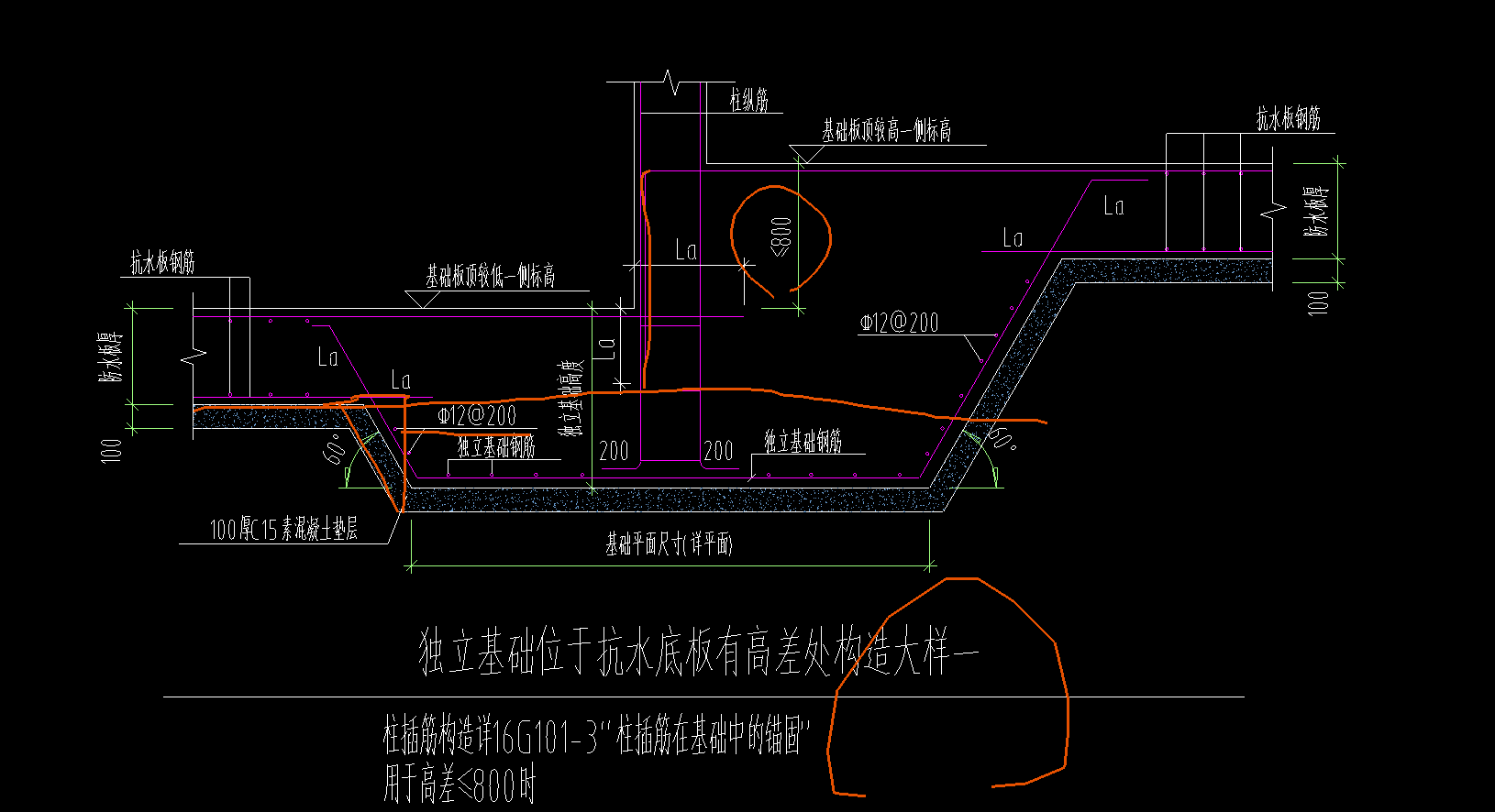 筏板高差