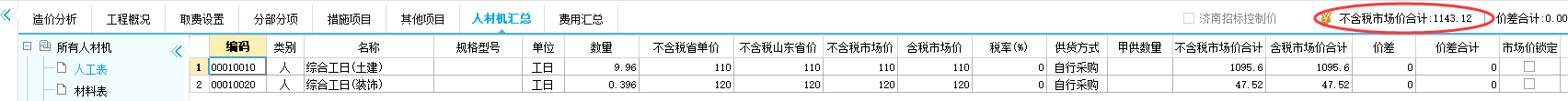 汇总表