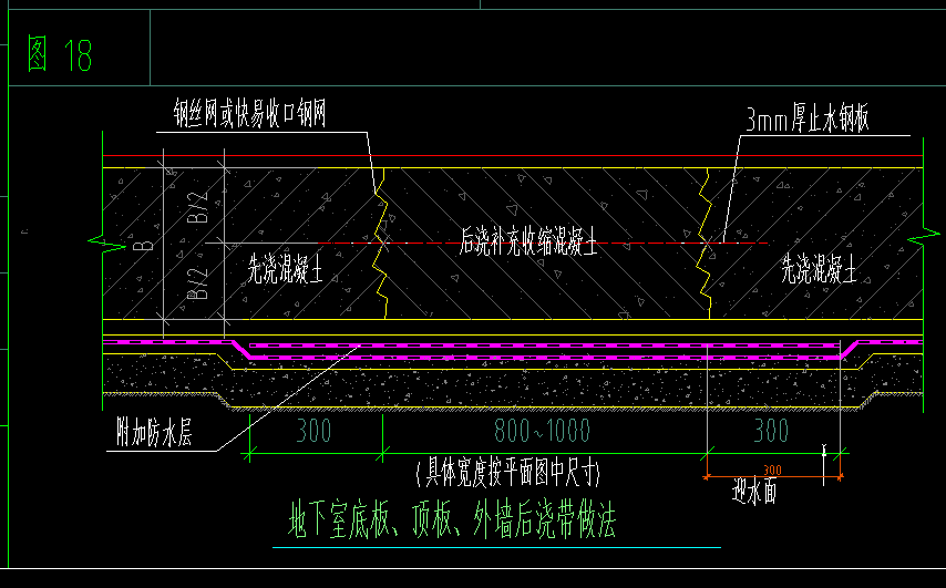 矩形下沉后浇带