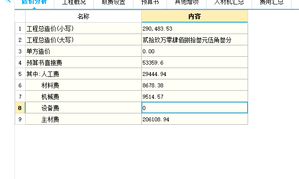 汇总表