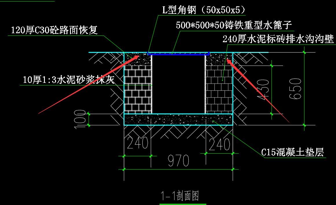 市政排水溝左右兩側混凝土壓頂套什麼定額啊