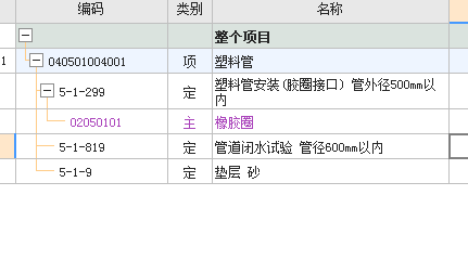定额子目