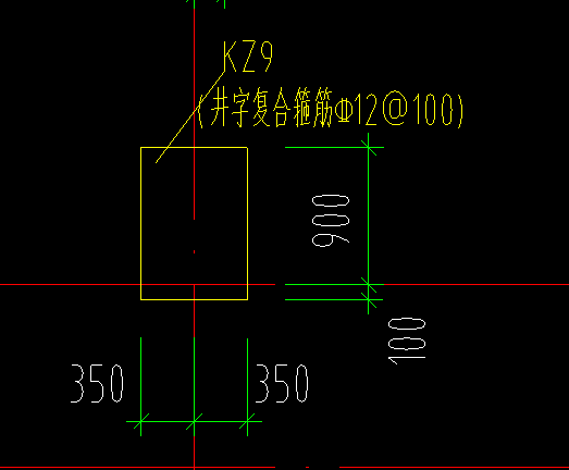 柱子的井字复合箍筋怎么处理,柱子有自己的箍筋,型号为c10-100(5*6)